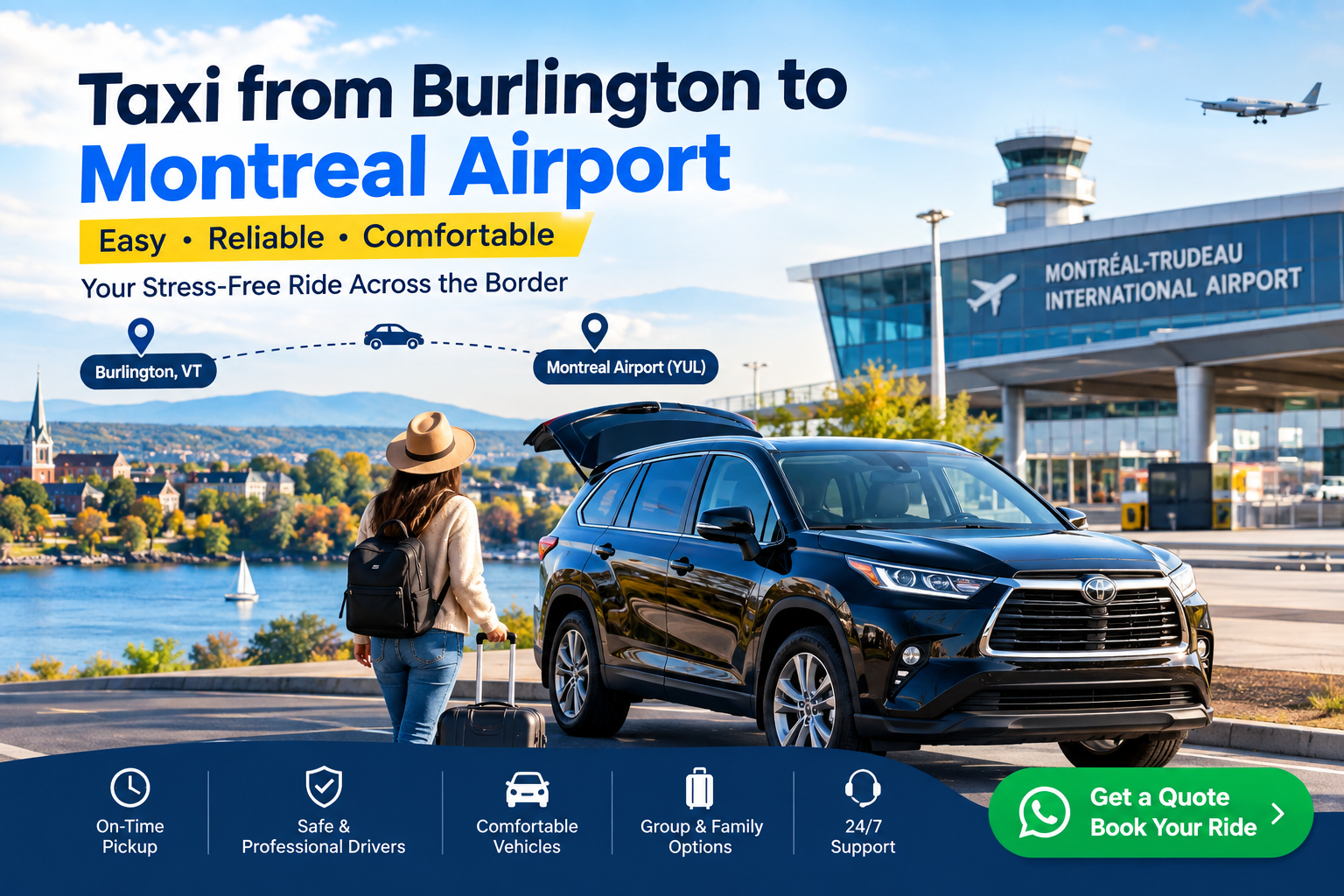Taxi from Burlington to Montreal Airport: Best Essential 2026 Guide